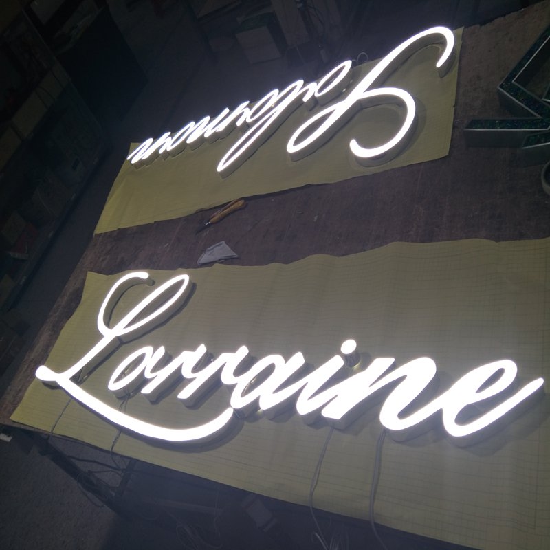 Shining Sign Led Custom Logo Acrylic Resin Letters Frontlit Colourful Luminous Advertising Signs Customization
