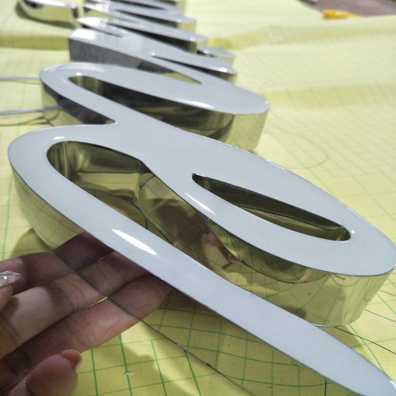 Shining Sign Led Custom Logo Acrylic Resin Letters Frontlit Colourful Luminous Advertising Signs Customization