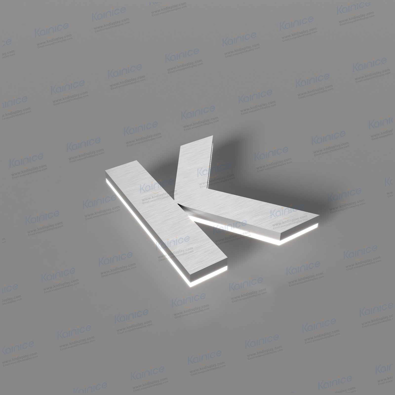 Kainan business company 3D logo custom led sign board Logo light sign led backlit gold metal acrylic led illuminated sign