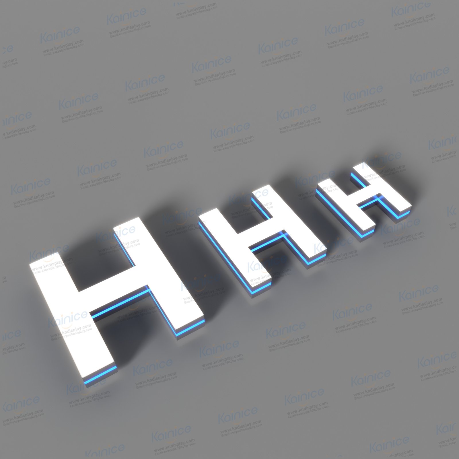 Kainan business company 3D logo custom led sign board Logo light sign led backlit gold metal acrylic led illuminated sign