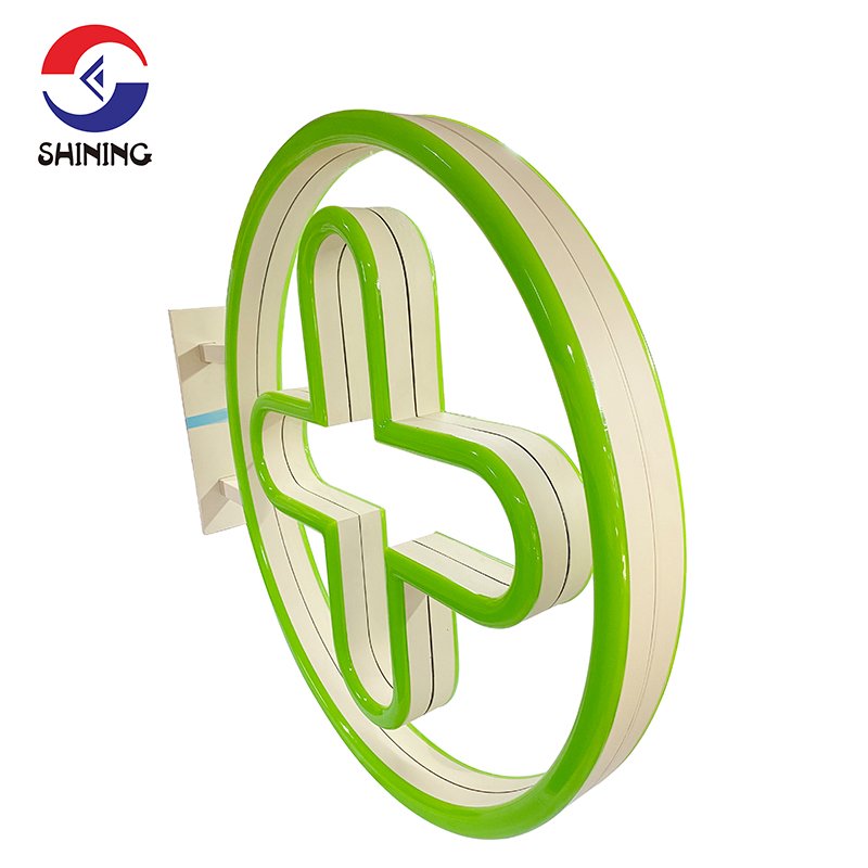 Shining Sign Custom Neon Logo 180' Multi-Layer Acrylic Neon Signs Pharmacy Advertising Led illuminated Signage