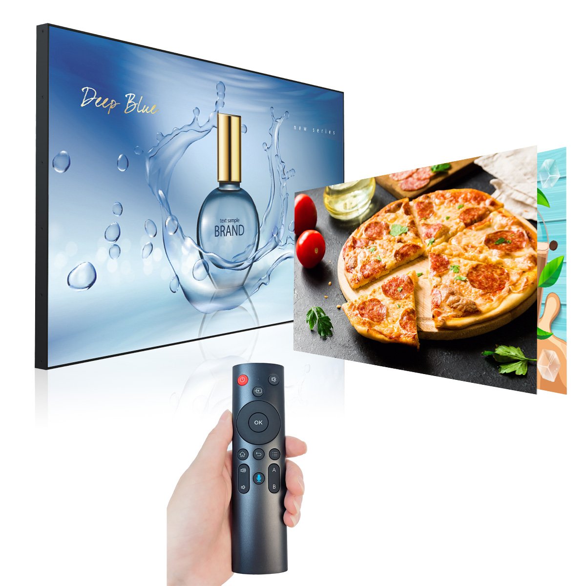 4K Indoor Digital Signage Menu Boards For Retail Stores Hospital Hotel High Brightness Shop Indoor Lcd Display