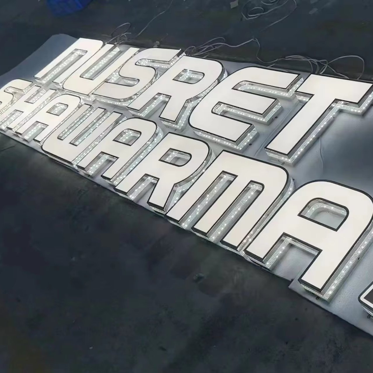 Custom Business Logo Outdoor led light letter sign led stainless Steel Channel Letter 3d logo Led Sign for business brand