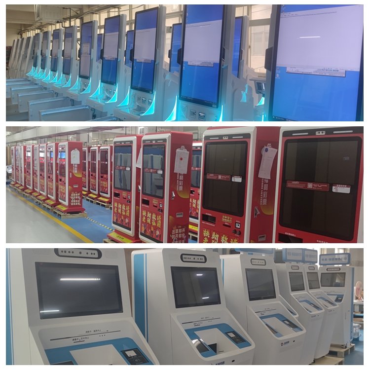 Digital advertising boards 55 inch customer flow management queuing systems kiosk OEM
