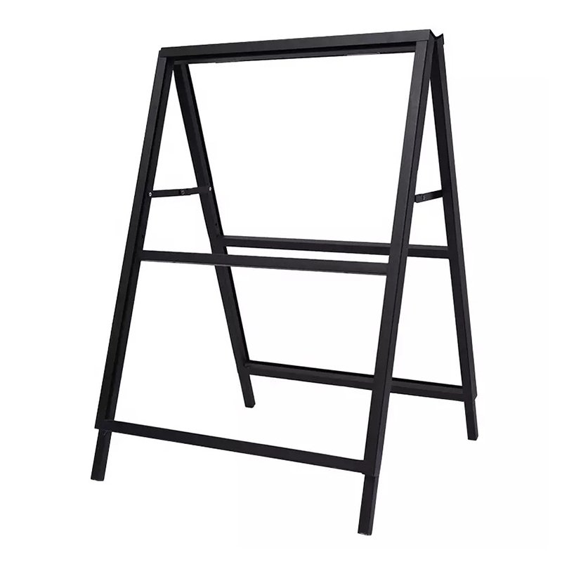 Custom Outdoor Portable Double-Sided Metal A-Frame Sidewalk Sign Poster Stand for Advertising Boards