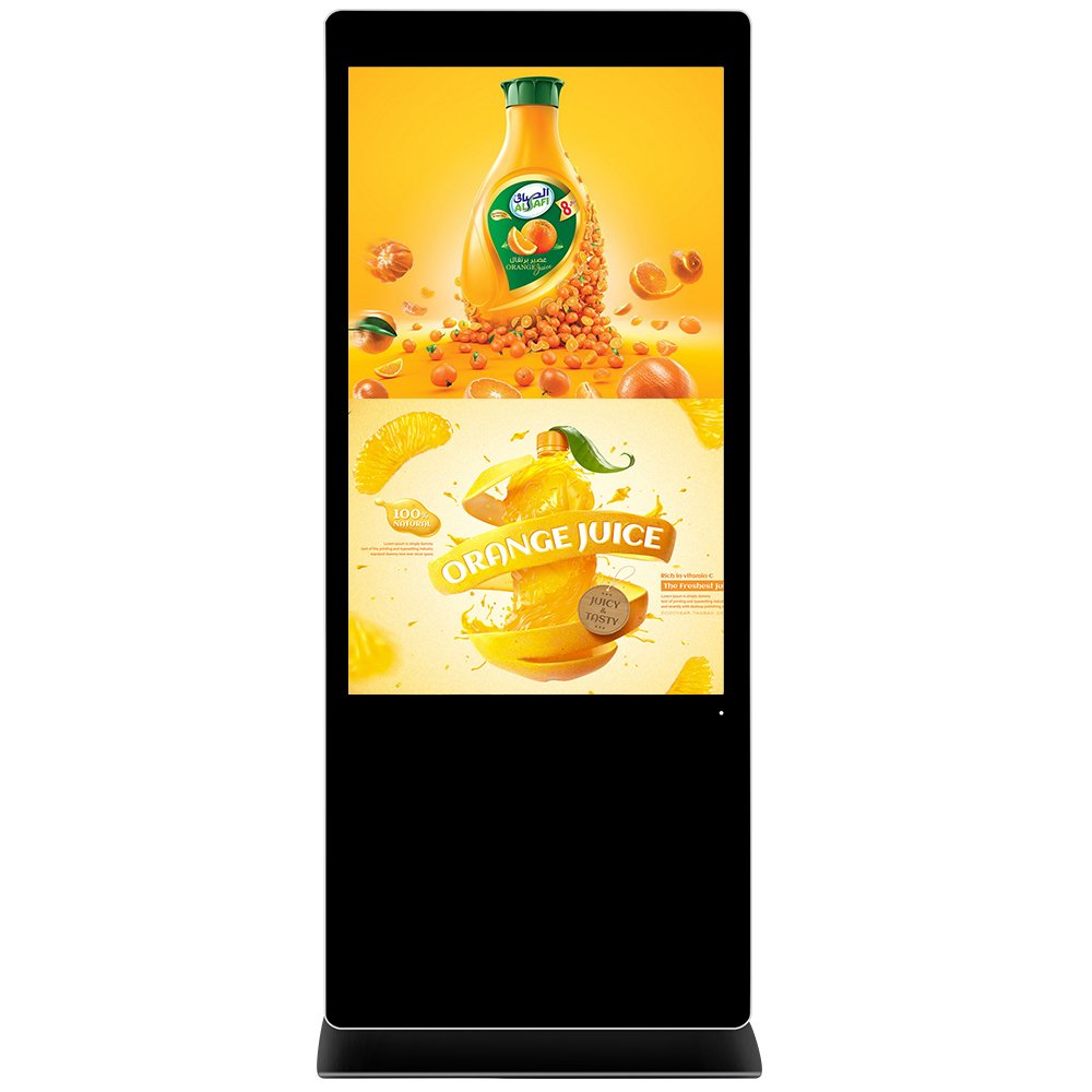 High brightness 43 inch LCD Free Stand Digital Signage KIOSK IR Touch Advertising Totem WiFi Display