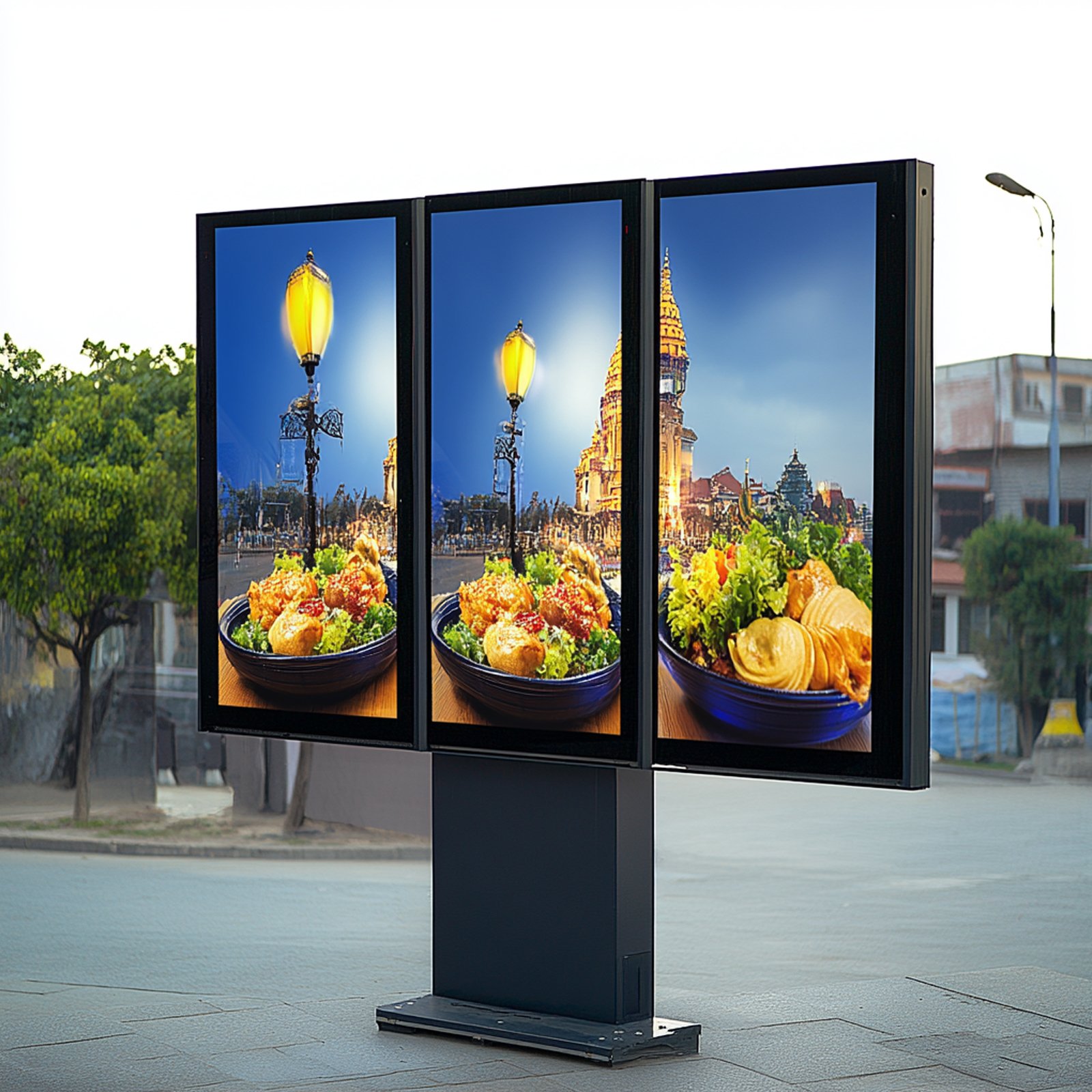 43 55 Inch 4K Android LCD Screen Display CMS Cloud Drive-Thru 3500nits Restaurant Outdoor Digital Menu Board Digital Signage
