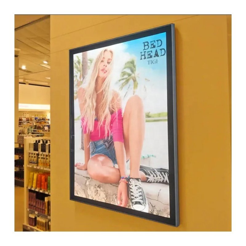 30x40cm Slimlin Wall Mounted Magnetic LED Lightbox Backlit Poster Picture Frames Display for Theater Museum Gallery