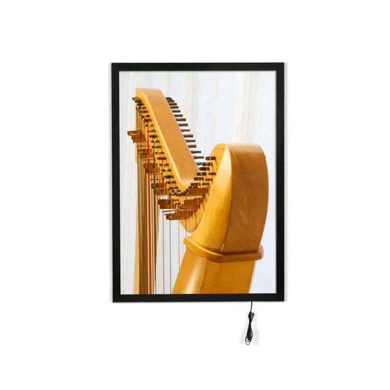30x40cm Slimlin Wall Mounted Magnetic LED Lightbox Backlit Poster Picture Frames Display for Theater Museum Gallery