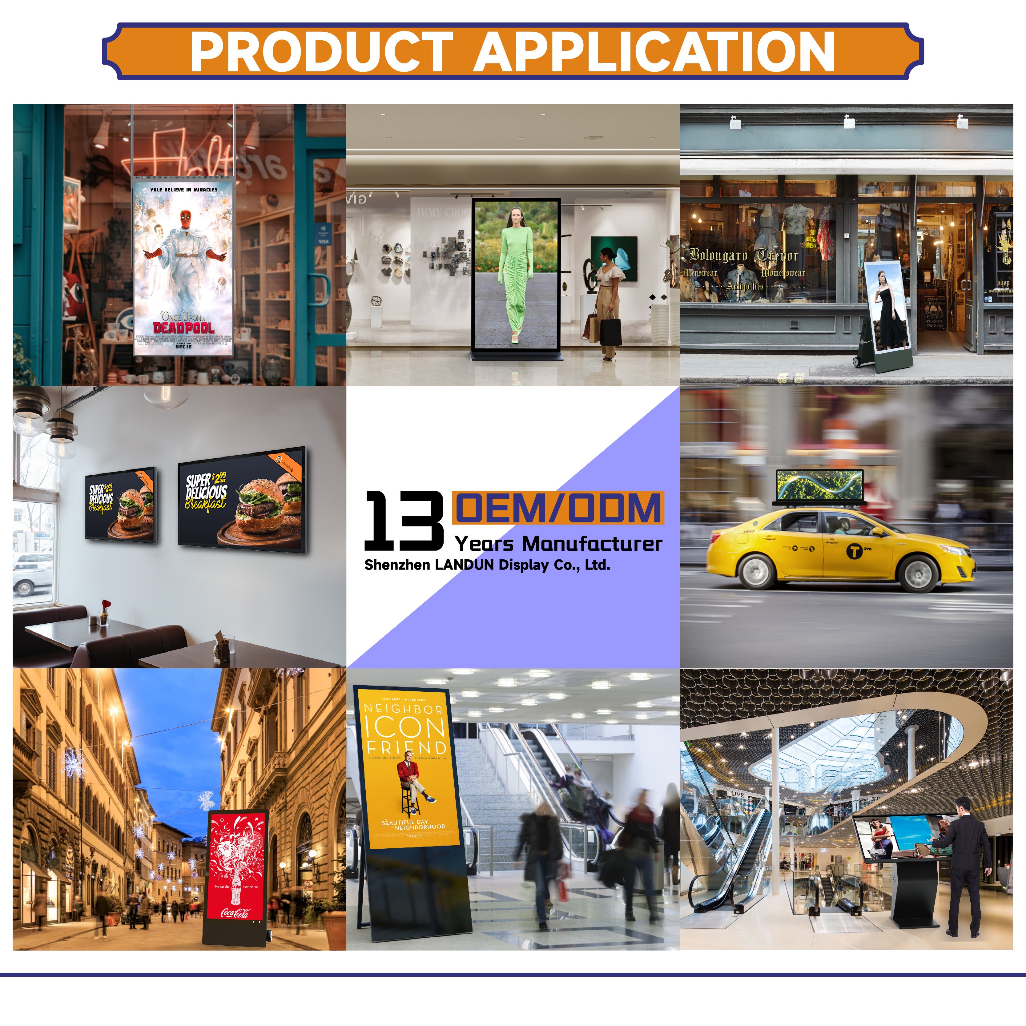 Factory Price Portable 43 Inch Battery Powered IP65 Waterproof LCD Outdoor Digital Signage Kiosk Displays