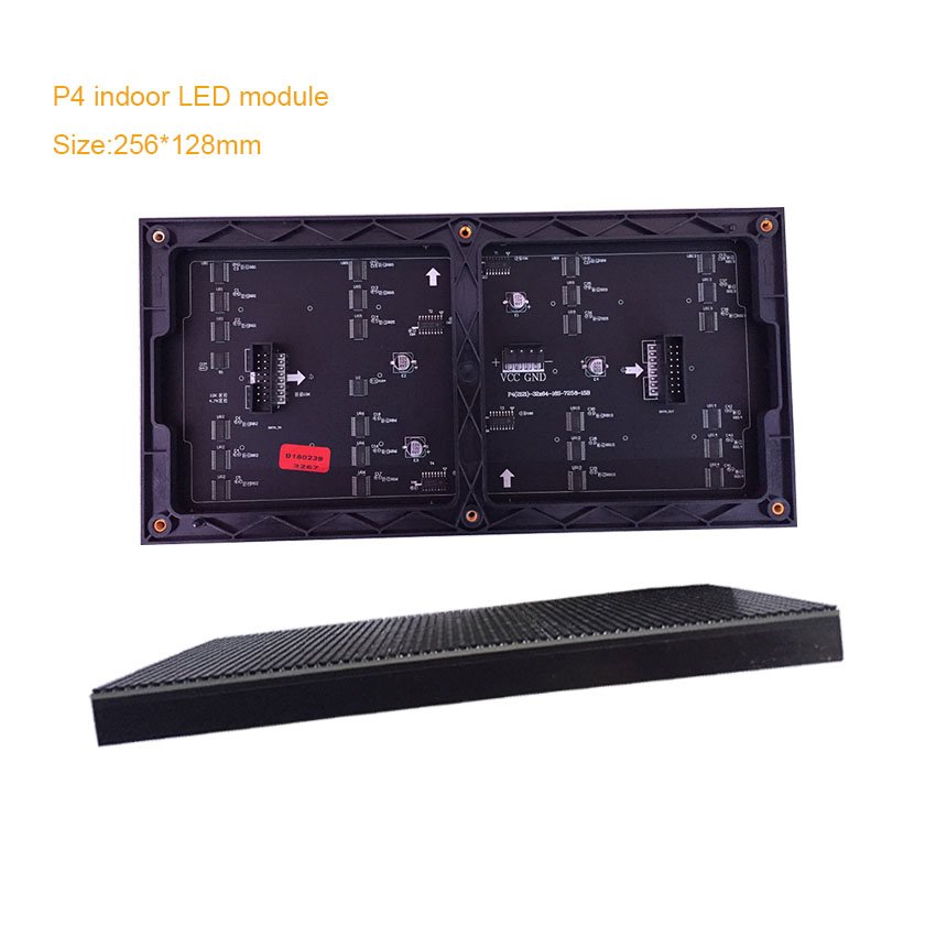 China 256*128mm indoor P4 led module rgb 16S SMD2121 64*32 hub75 full color LED wall panel advertising video stage board