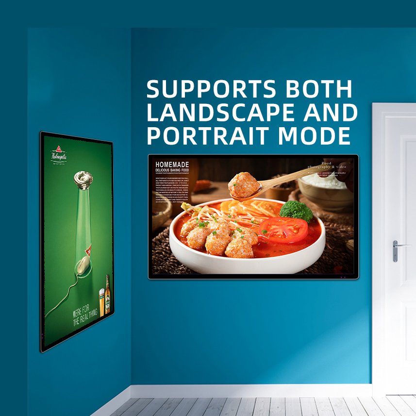 Factory Made USER LCD Panel Display 43 50 55 inch Network Advertising Screen Wall Mount Menu Board Screen