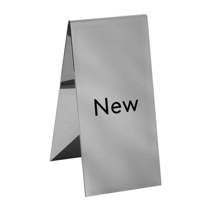 Stainless Steel Sign Display Board Advertising Signage Counter Top Metal