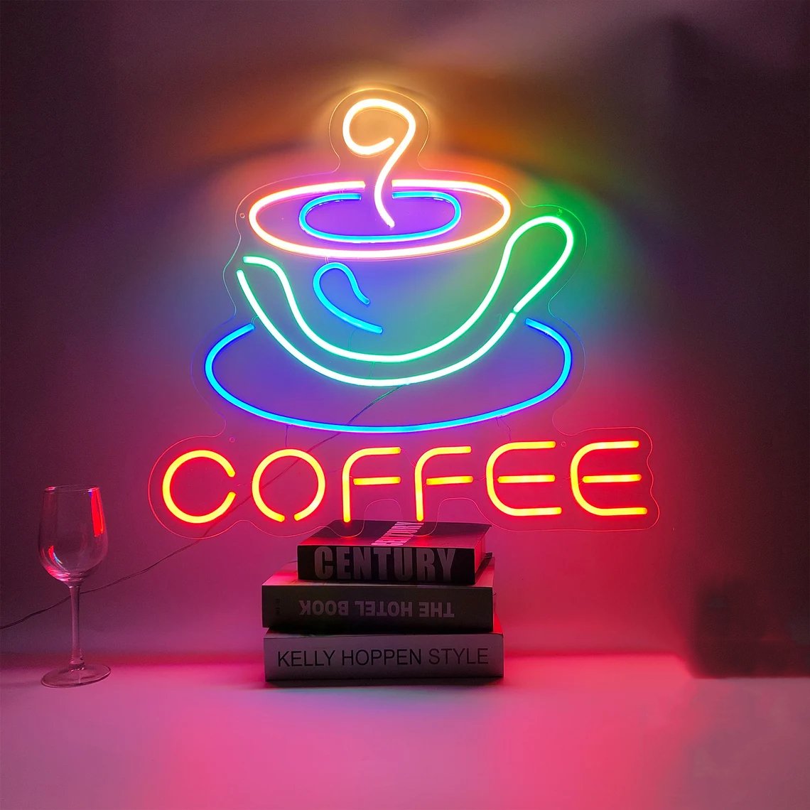 Neon Sign OPEN, LED business open sign advertisement board Electric Display Sign, Two Modes Flashing & Steady neon light sign
