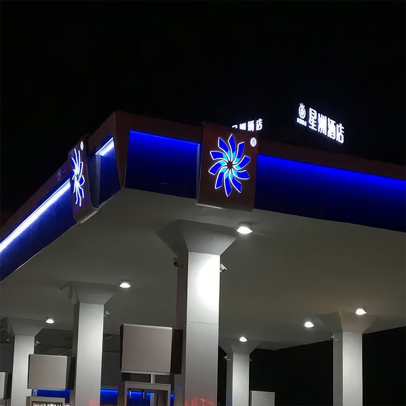 Petrol Station Gas Station price sign Led Luminous Advertising Pylon Sign Gasoline Station Canopy Wayfinding signs