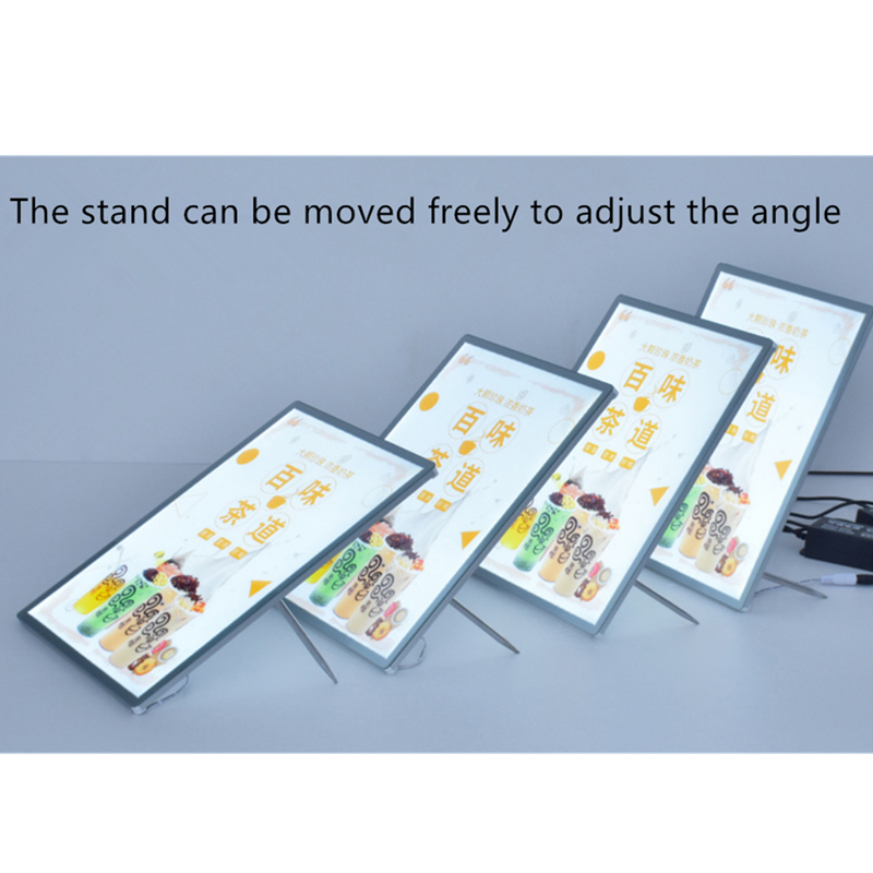 Ultra Thin Led Menu Board Advertisement Light Box Cafe Table LED Box Illuminated Advertising Board Wholesale