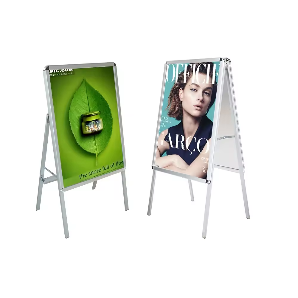 Custom Folding Double Sided Board A Frame Sideway Sign for poster frame Folding Poster Stand