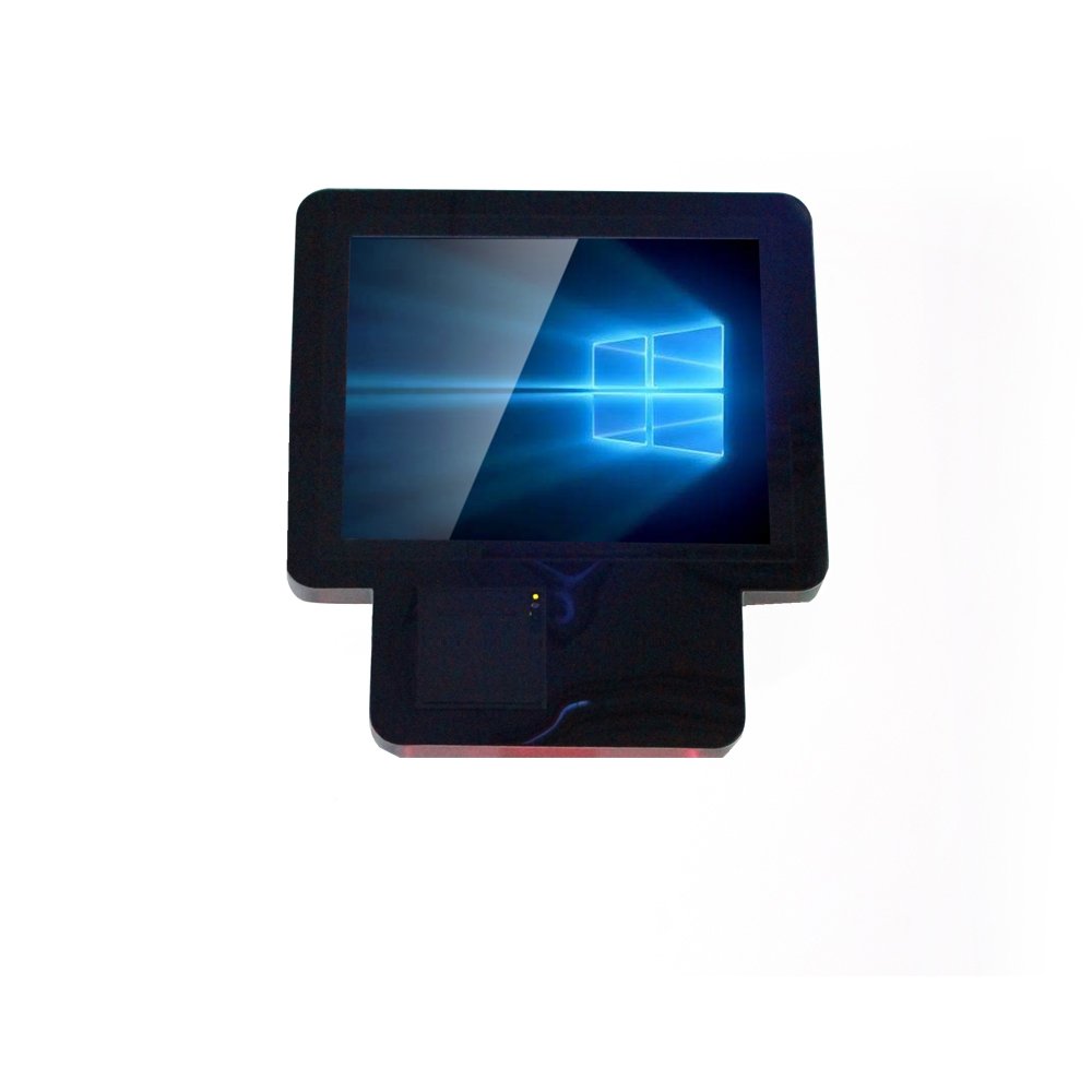 15'' Acrylic touch screen ticket dispenser queue management kiosk with printer