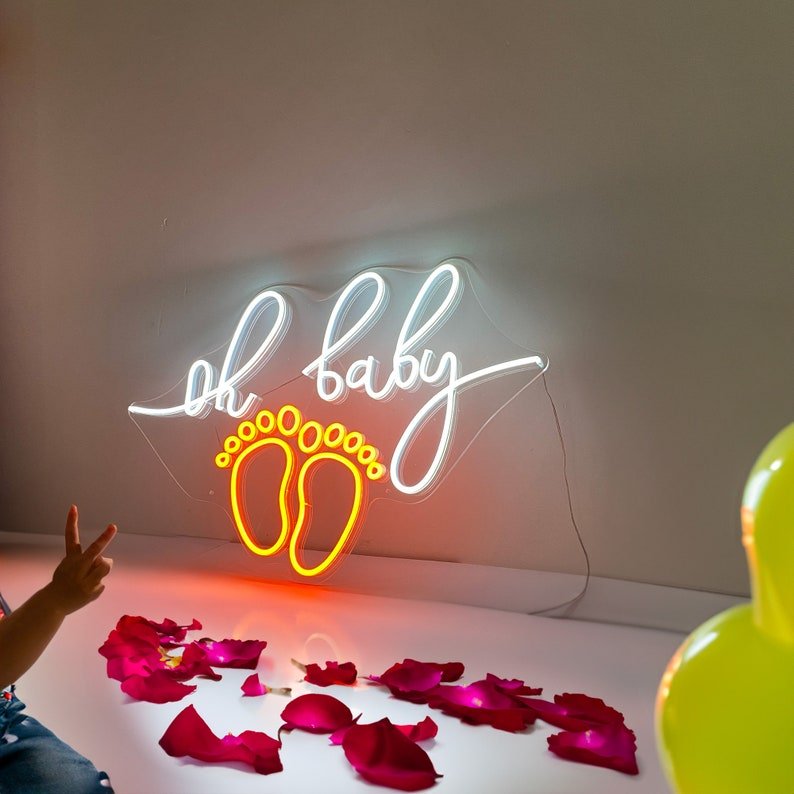 Custom New Design Personalized Infinity Acrylic Party Business Home Oh baby Decor photoshop neon sign