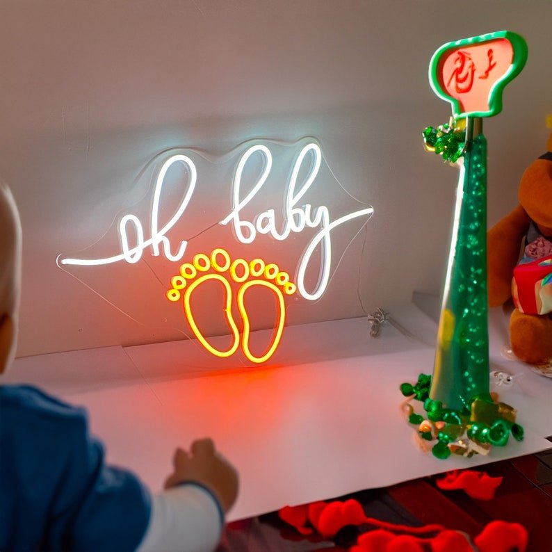 Custom New Design Personalized Infinity Acrylic Party Business Home Oh baby Decor photoshop neon sign