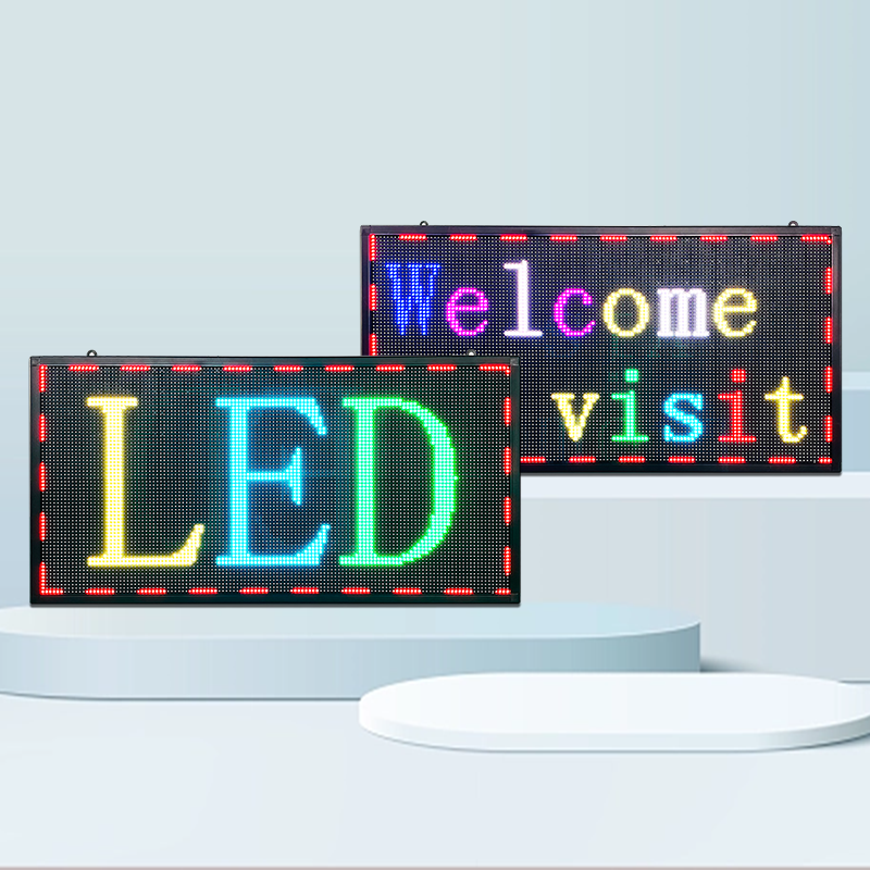 Indoor Outdoor Programmable LED Sign P5 Advertising Panel Scrolling Message LED Board WiFi APP Digital Display Screen For Store