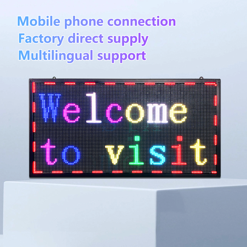Indoor Outdoor Programmable LED Sign P5 Advertising Panel Scrolling Message LED Board WiFi APP Digital Display Screen For Store
