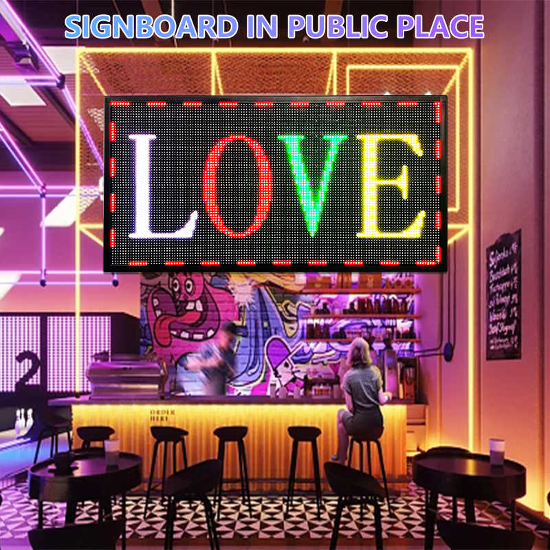 Indoor Outdoor Programmable LED Sign P5 Advertising Panel Scrolling Message LED Board WiFi APP Digital Display Screen For Store