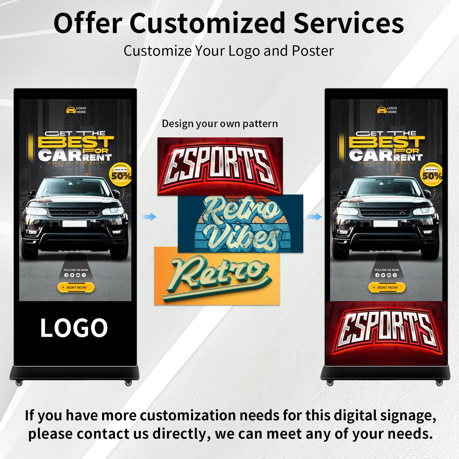 Hot Sale 43'' Digital Poster Display With 500 nits Brightness Android OS And Competitive Price