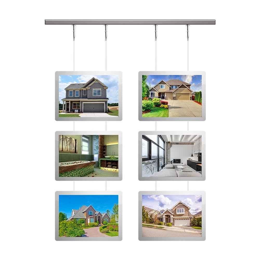 a3 a4 store shop window showcase promotion window hanging advertising estate agents led digital window display real estate