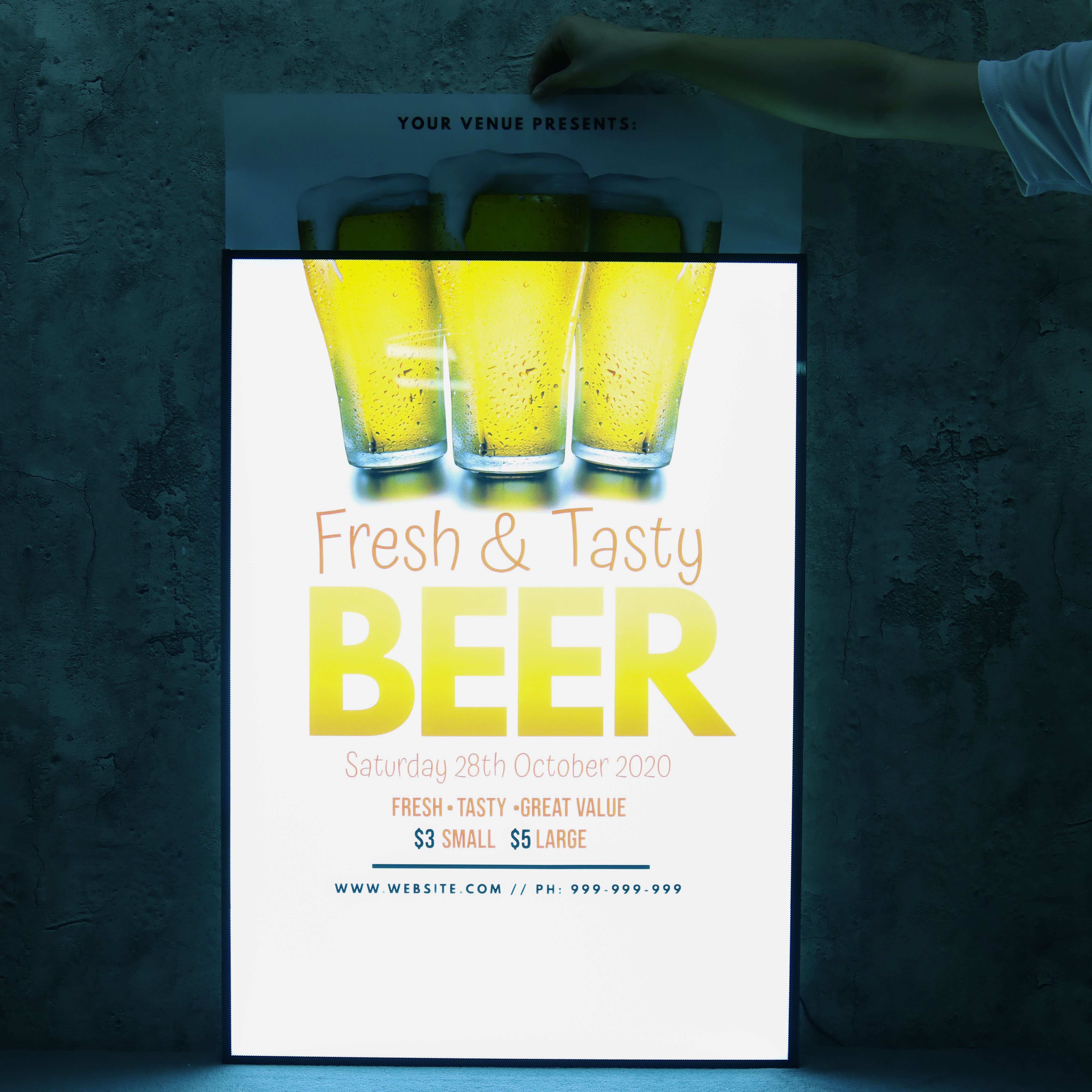 Most Popular Customized Led Light Box Cafe Menu Board Menu Display Slim Advertising Light Box