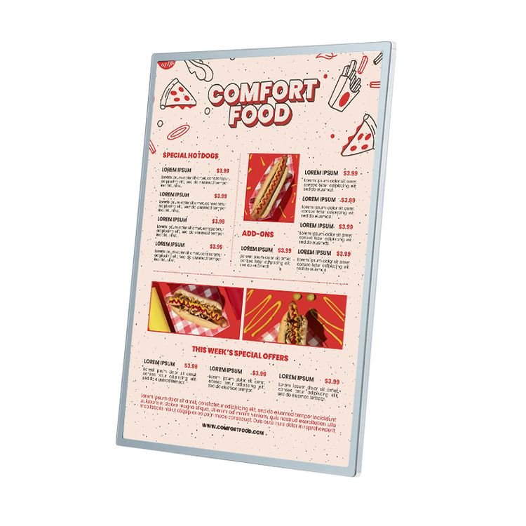 Top Selling Super Slim Light Box 8-38W custom Advertising Display led signboard Horizontal Vertical Desktop Menu Light Box