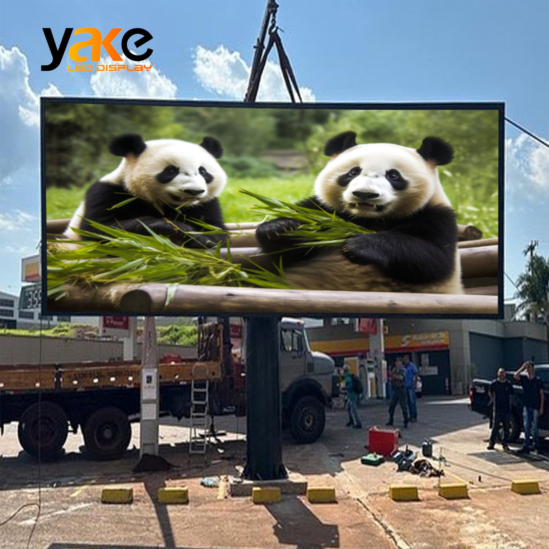 Yake P6 P8 P10 Front Service Fixed Pantallas Exterior Video Wall Display Billboard Sign Board Signage LED Advertising Display