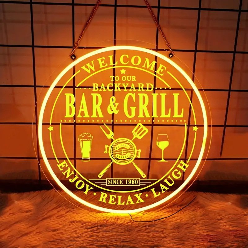 Wholesale Outdoor Round Advertising Light Boxes Custom Acrylic Led Neon Light Sign