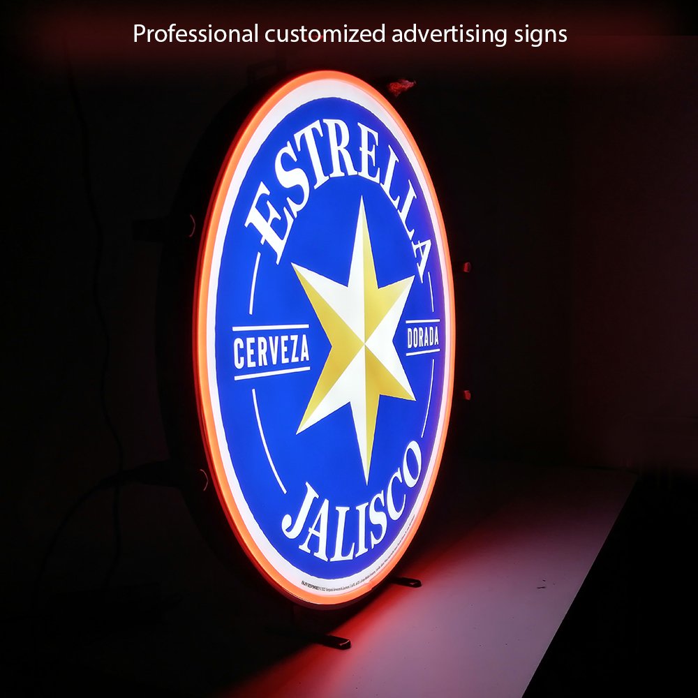 Advertising Sign Board Signs Lightbox Round Led Double Sided Light Box enseigne lumineuse led Circular Circle light boxes