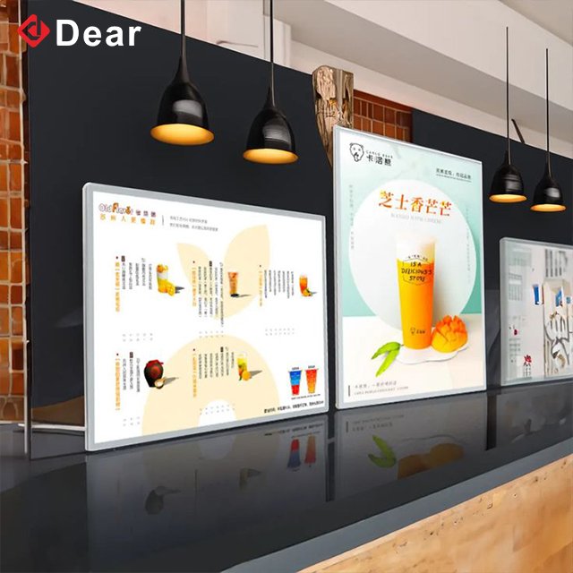Easily Replace Advertising Sign Board Display Picture Led Menu Box Light Poster Ultra Thin Light Box For Restaurant Bar