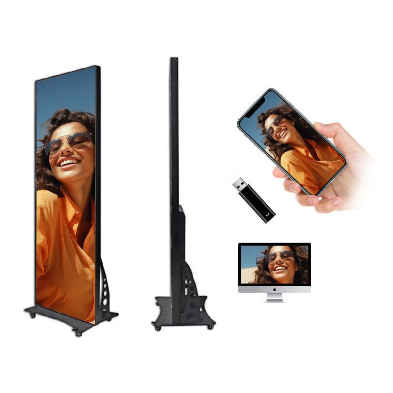 Digital Signage P1.86 Led Display Poster Advertising Machine Board Indoor Floor Standing Led Poster Display