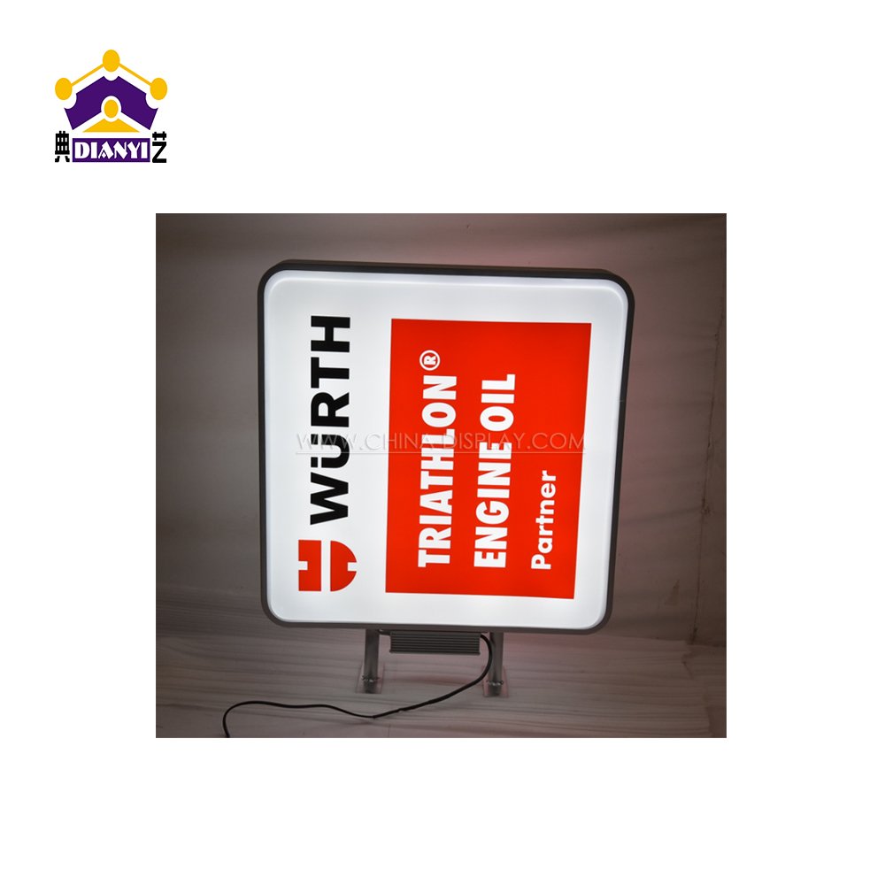 Advertising Sign Board Signs Lightbox Round Led Double Sided Acrylic Round Shape Circular Circle Light Boxes