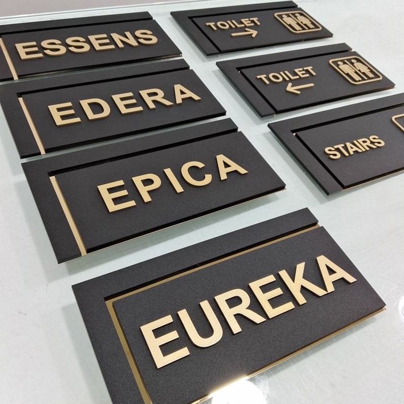 Factory Customized No MOQ House Room Door Sign Office Door Plate Room Name Sign Plate Acrylic Wayfinding Plate