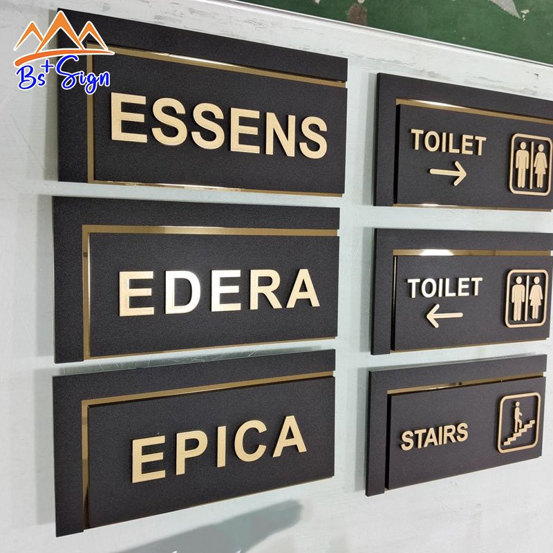 Factory Customized No MOQ House Room Door Sign Office Door Plate Room Name Sign Plate Acrylic Wayfinding Plate