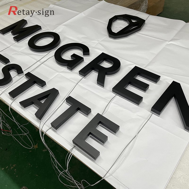 Shop store big outdoor characters custom house number address letter lights board led sign
