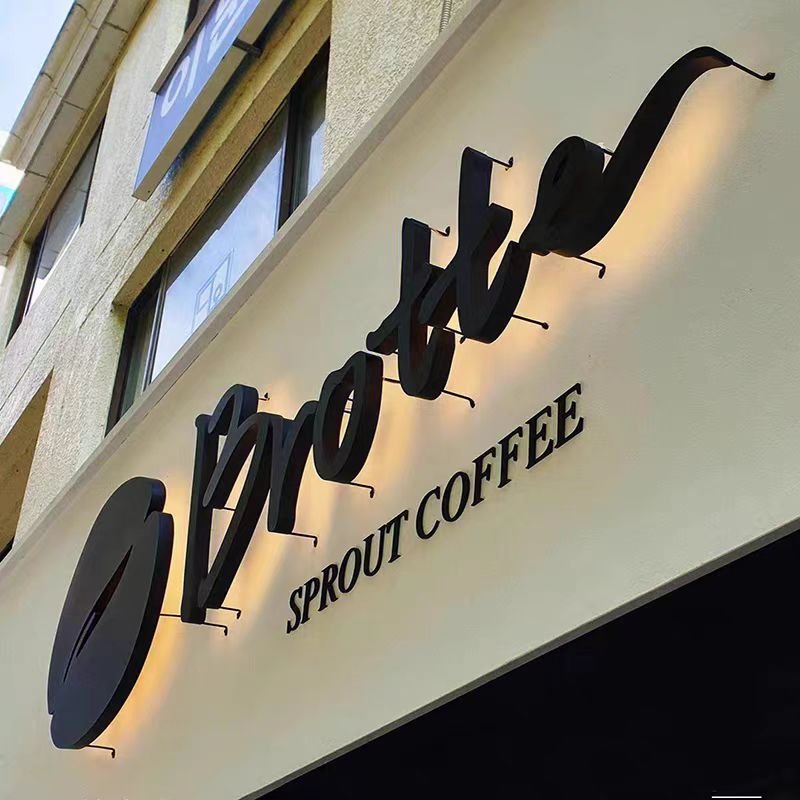 Outdoor Advertising Backlit Branding Wall Sign Logo LED Letter Board for Store Restaurant Bar Business Use for Outdoor Billboard