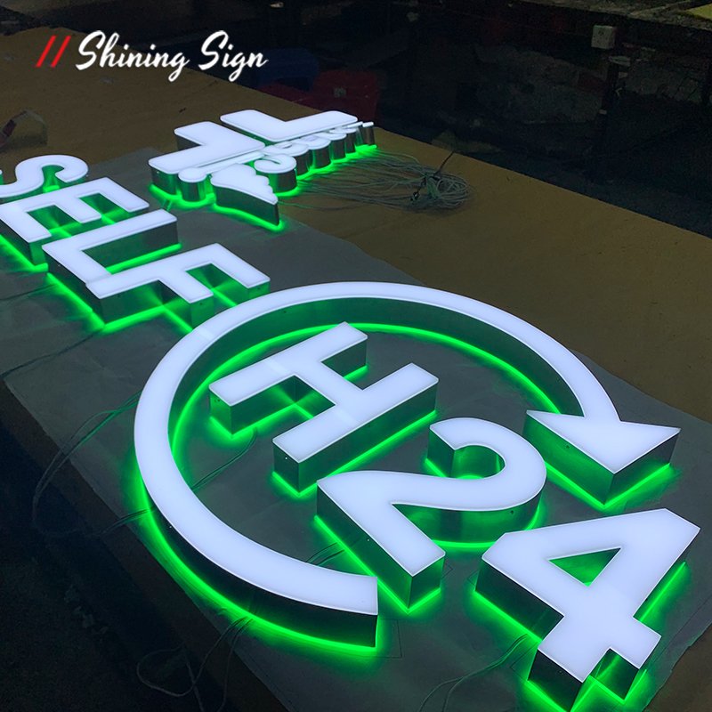 Custom outdoor led signage facelit letter pharmacy led sign hotel signage metal letter sign