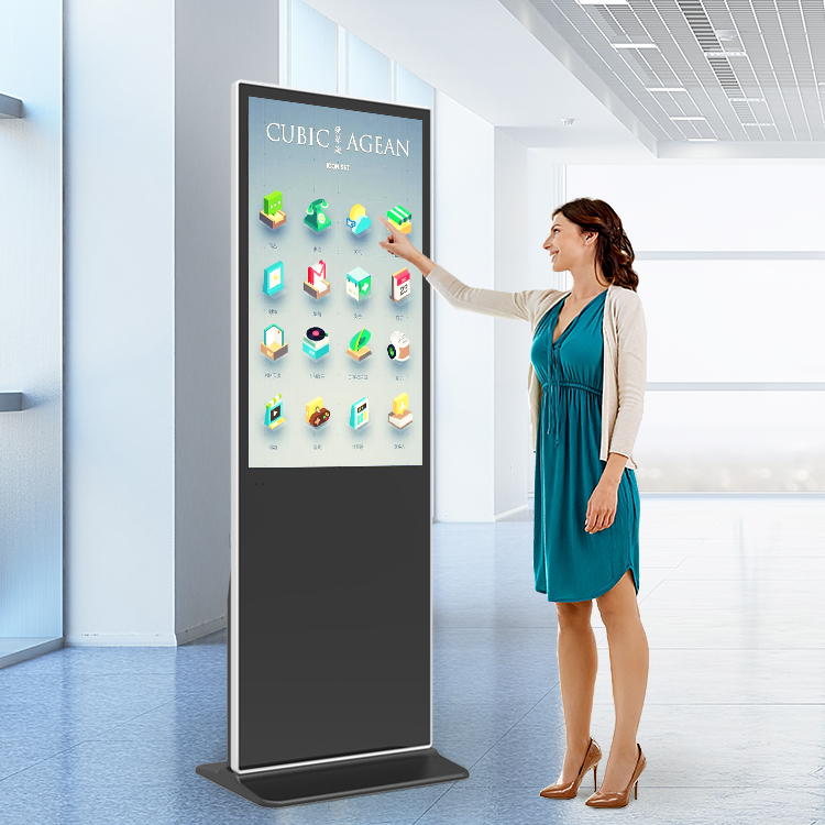43 49 55 65inch Vertical Touch Screen Advertising Monitor Floor Standing LCD Advertising Digital Signage Screen Display for Mall