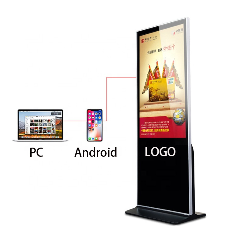 43 49 55 65inch Vertical Touch Screen Advertising Monitor Floor Standing LCD Advertising Digital Signage Screen Display for Mall