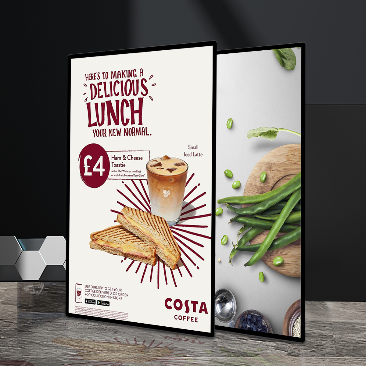 Custom A1 A2 A3 A4 Restaurant Menu Sign Board Led Advertisement Light Box Poster Frame Display Poster