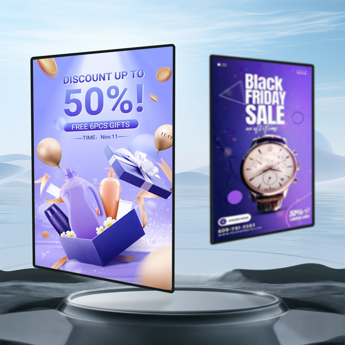 Custom A1 A2 A3 A4 Restaurant Menu Sign Board Led Advertisement Light Box Poster Frame Display Poster