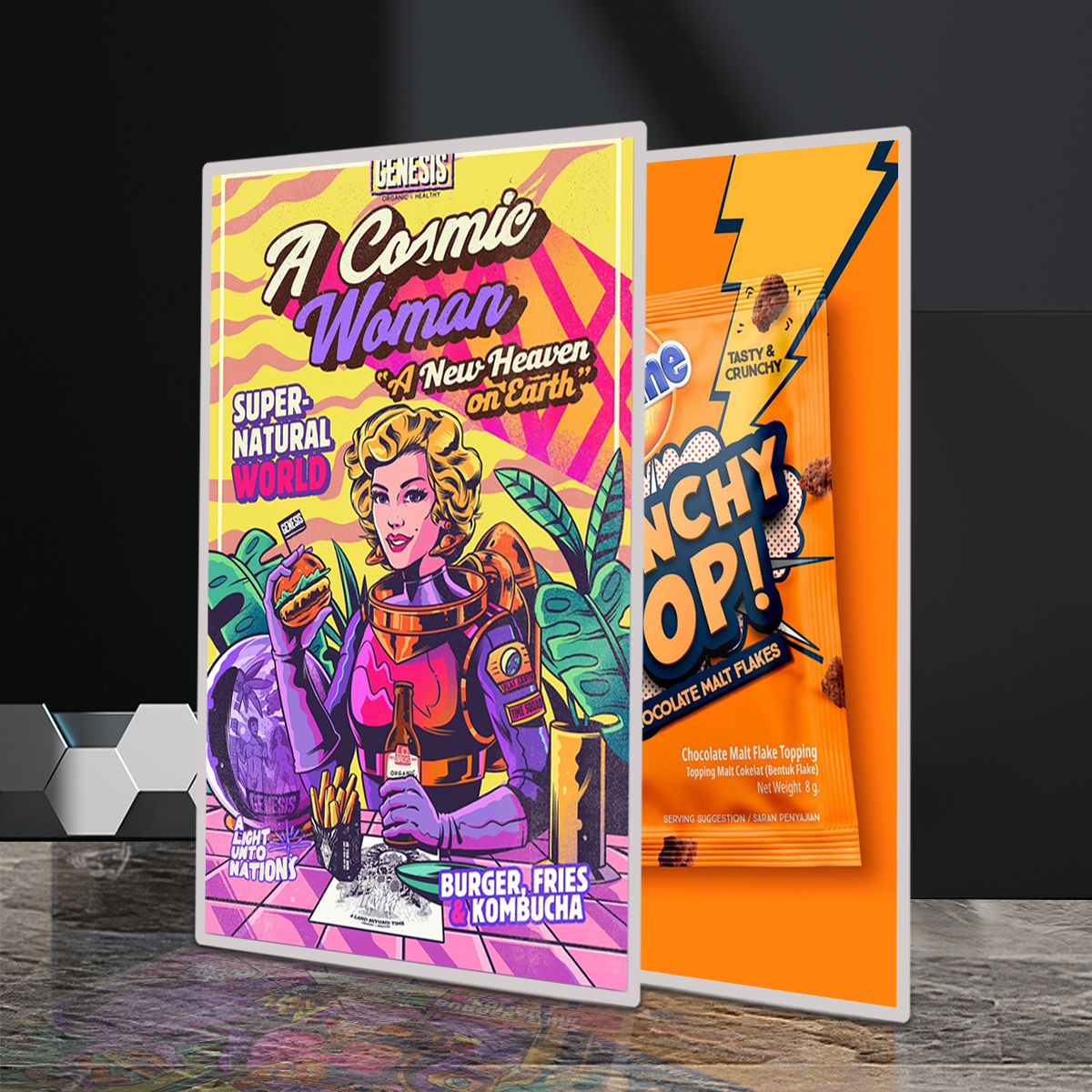 Custom A1 A2 A3 A4 Restaurant Menu Sign Board Led Advertisement Light Box Poster Frame Display Poster