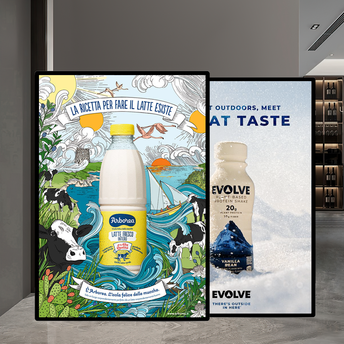 Custom A1 A2 A3 A4 Restaurant Menu Sign Board Led Advertisement Light Box Poster Frame Display Poster