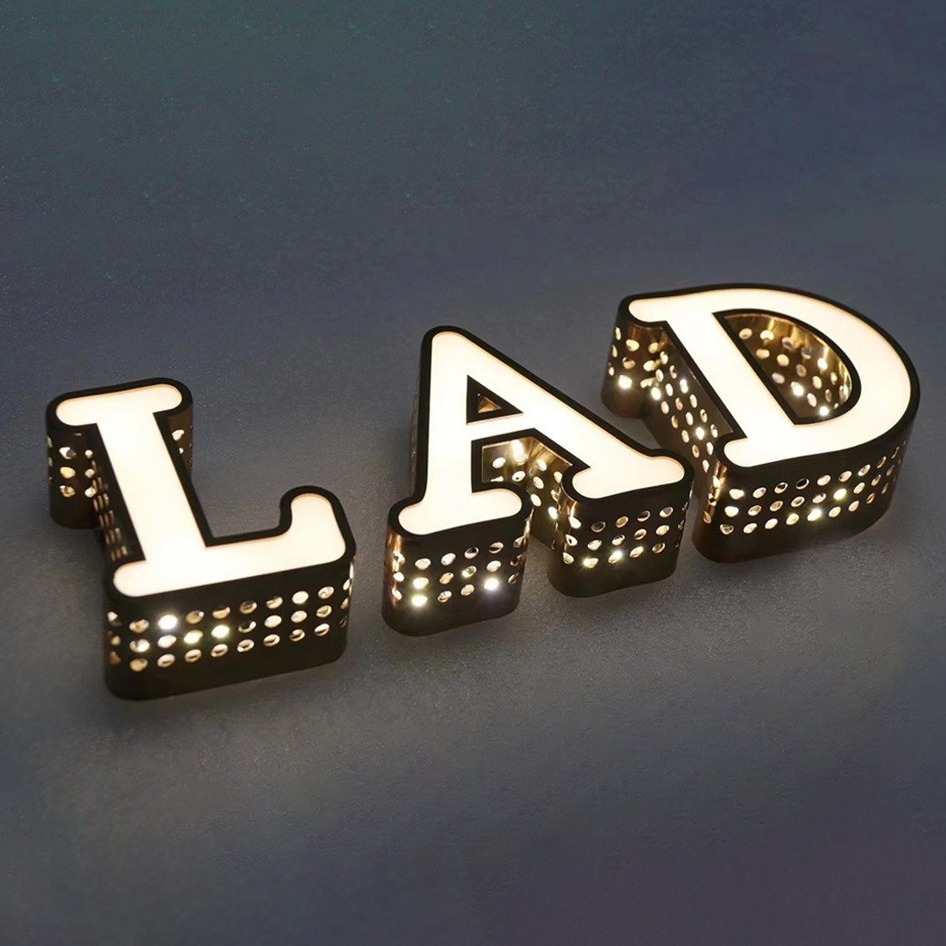Outdoor Led Backlit logo 3d custom led sign for business Stainless Steel Store front Sign Board 3d led Light letter
