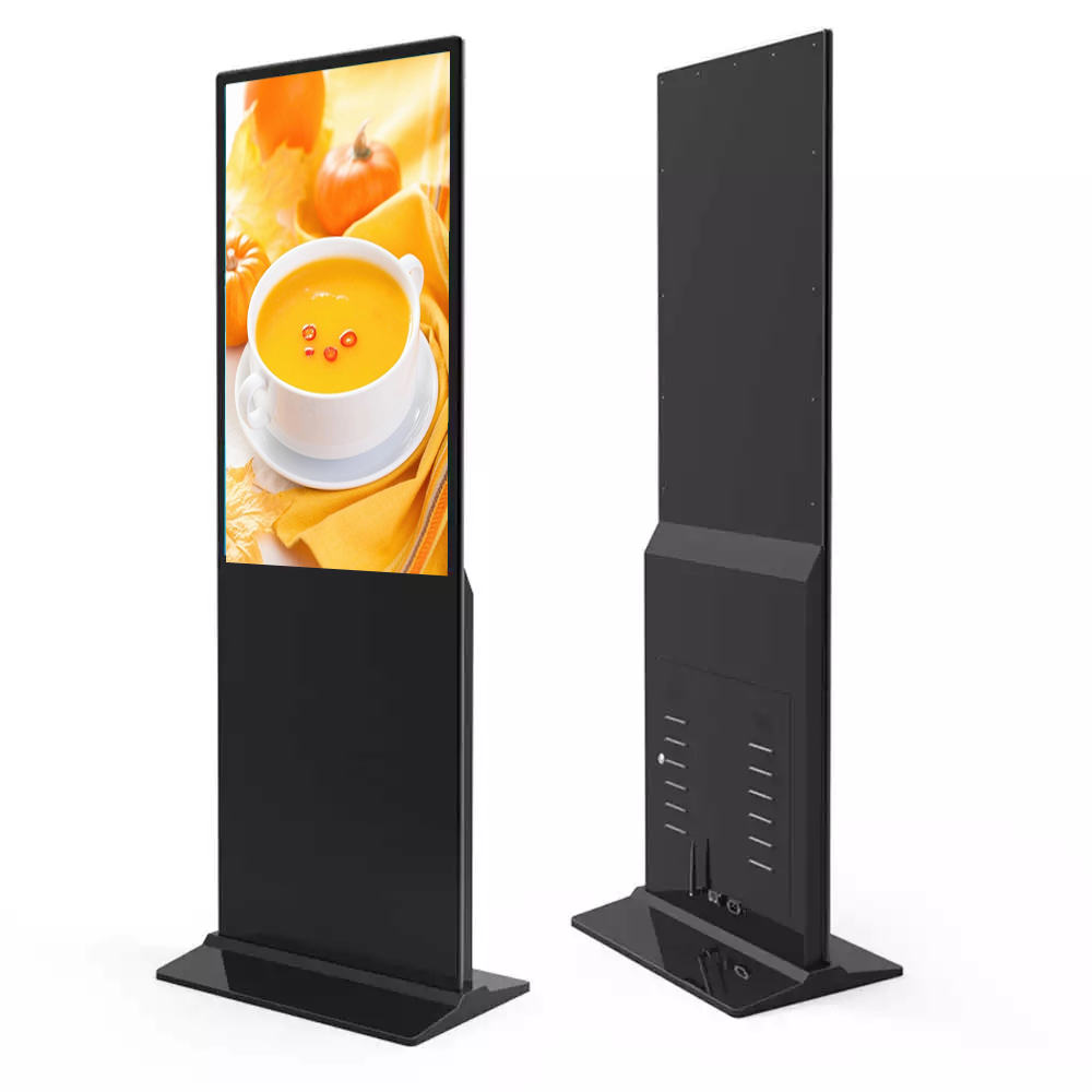 55 Indoor Lcd Signage Totem Floor Stand Touch Screen Interactive Kiosk Digital Advertising Display Board For Restaurant